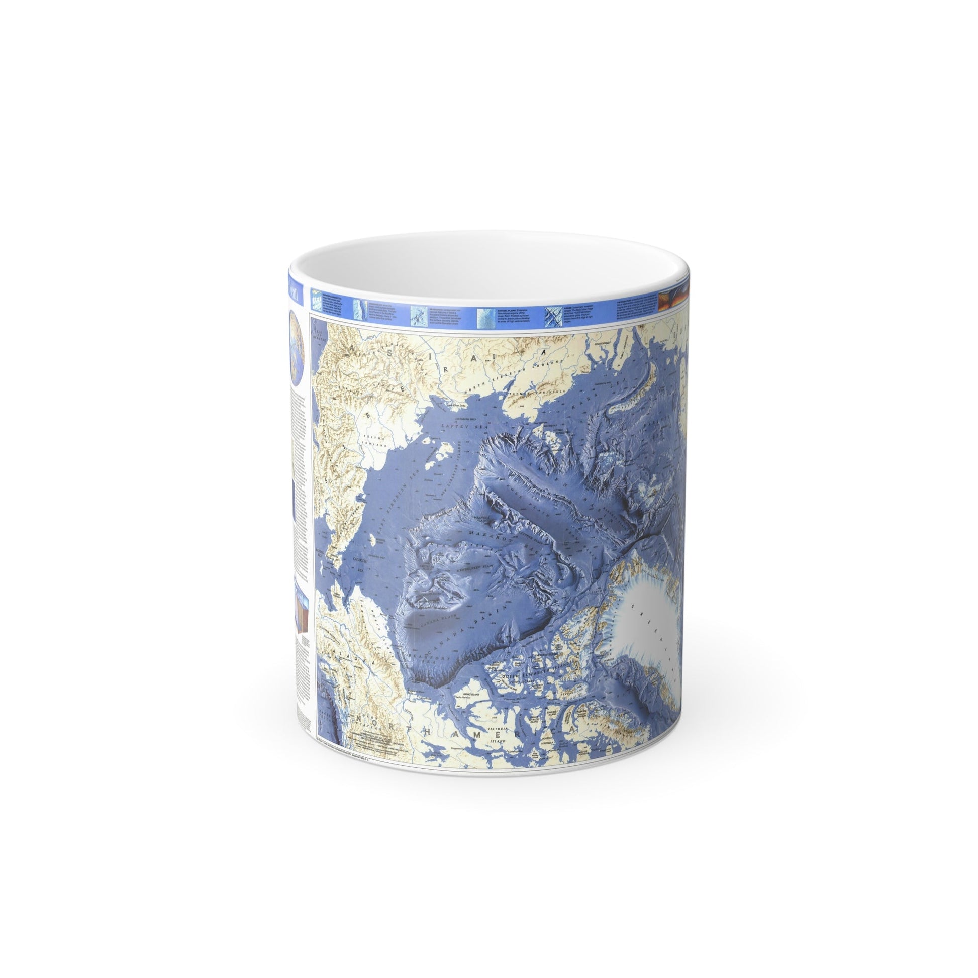 Arctic Ocean (1990) (Map) Color Changing Mug 11oz-11oz-The Sticker Space