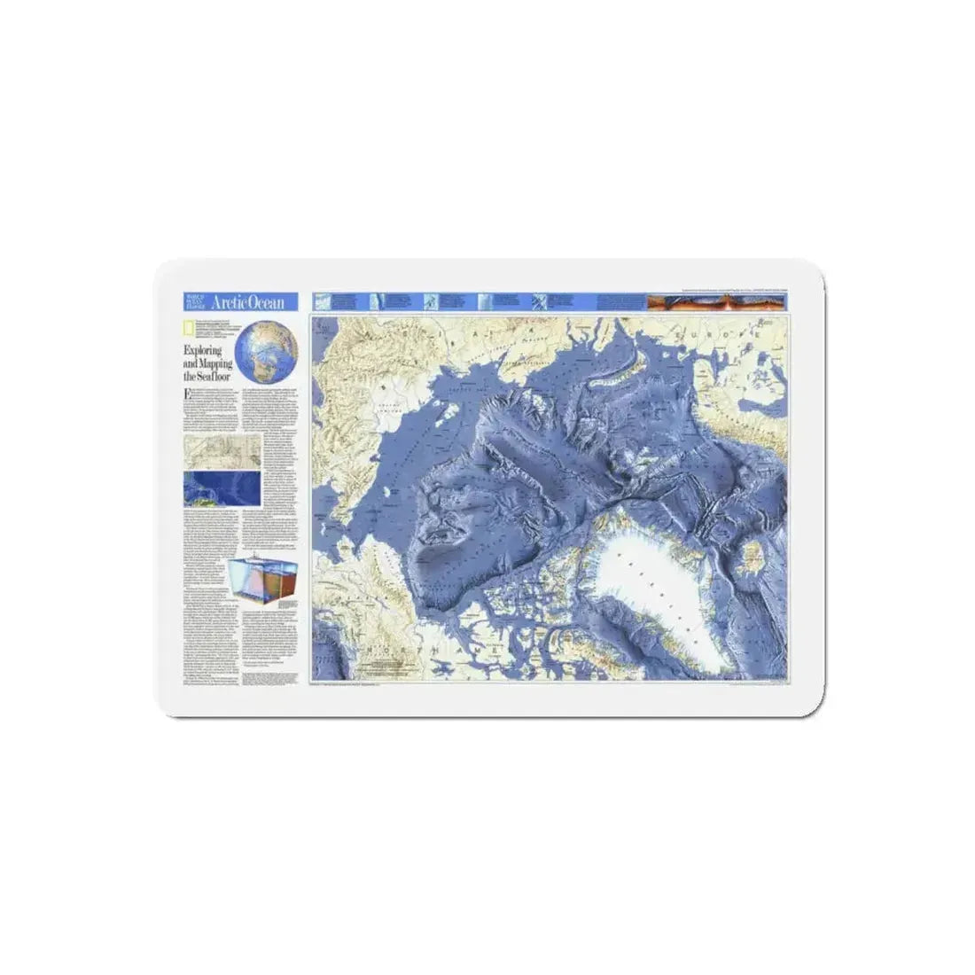 Arctic Ocean (1990) (Map) Refrigerator Magnet 4 Inch Die-Cut - The Sticker Space