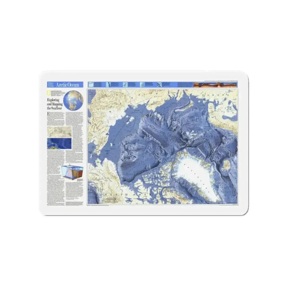 Arctic Ocean (1990) (Map) Refrigerator Magnet - The Sticker Space