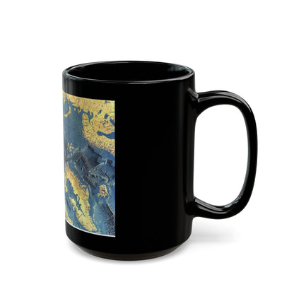 Arctic Ocean Floor (1971) (Map) Black Coffee Mug-The Sticker Space