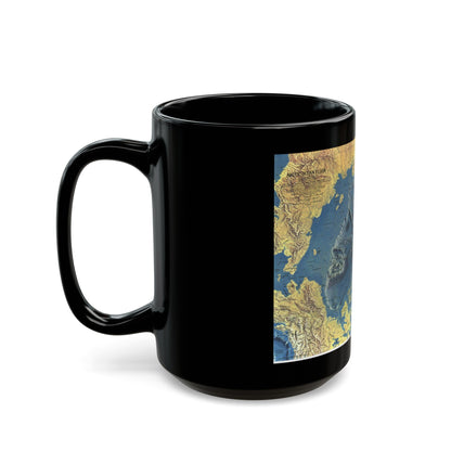 Arctic Ocean Floor (1971) (Map) Black Coffee Mug-The Sticker Space