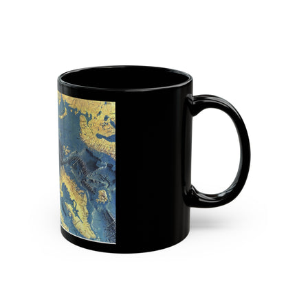 Arctic Ocean Floor (1971) (Map) Black Coffee Mug-The Sticker Space