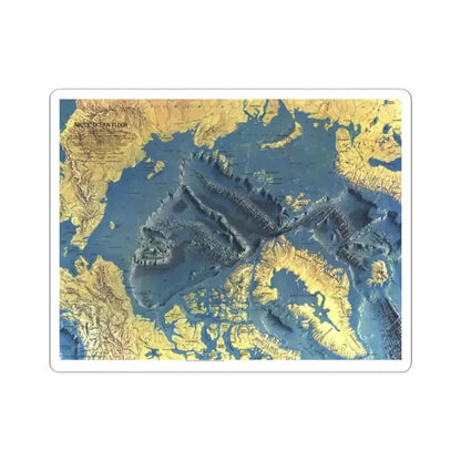 Arctic Ocean Floor (1971) (Map) STICKER Vinyl Kiss-Cut Decal 2 Inch White - The Sticker Space