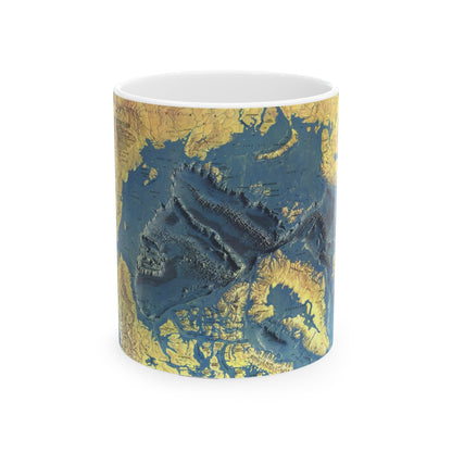 Arctic Ocean Floor (1971) (Map) White Coffee Mug-11oz-The Sticker Space