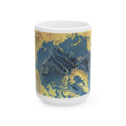 Arctic Ocean Floor (1971) (Map) White Coffee Mug-15oz-The Sticker Space