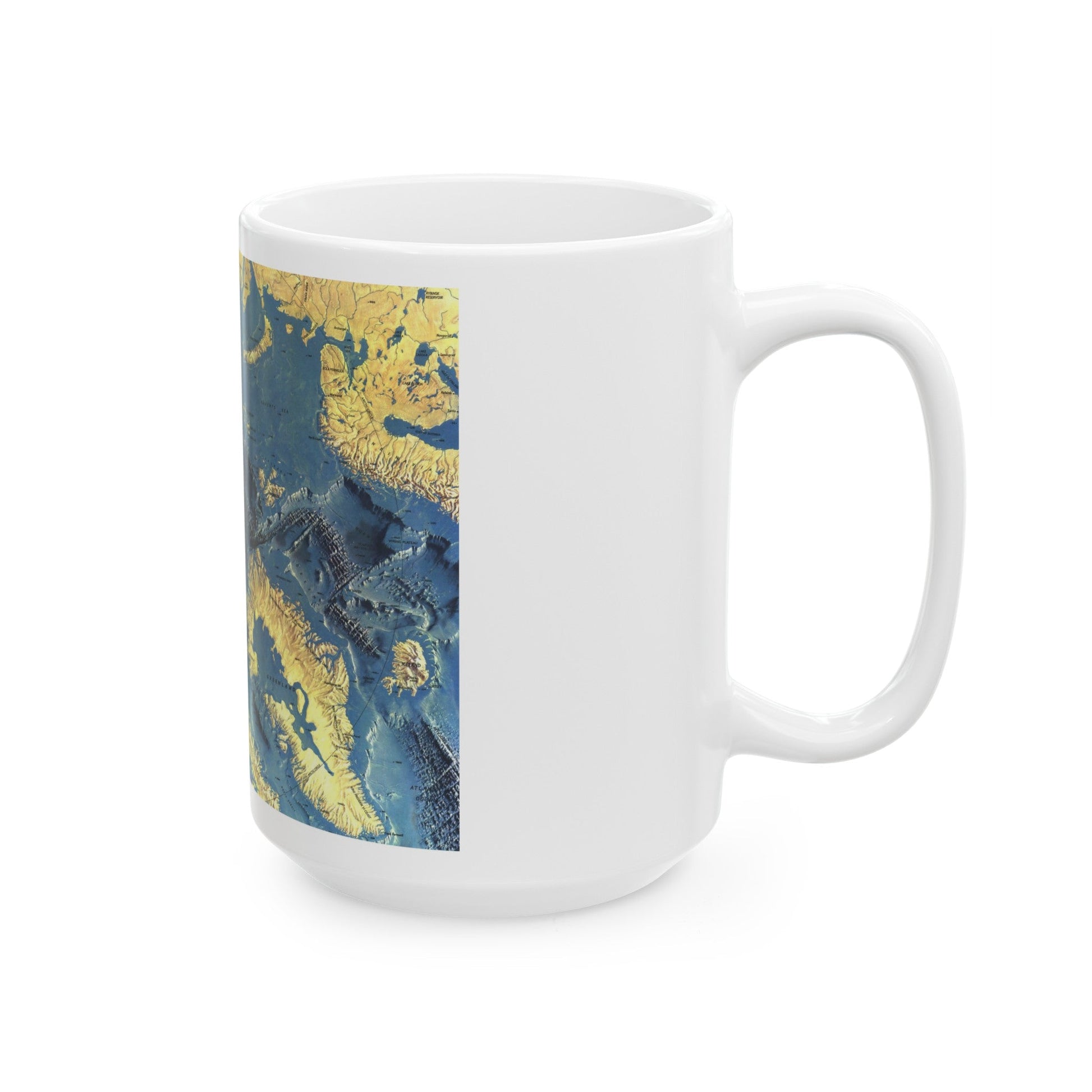 Arctic Ocean Floor (1971) (Map) White Coffee Mug-The Sticker Space