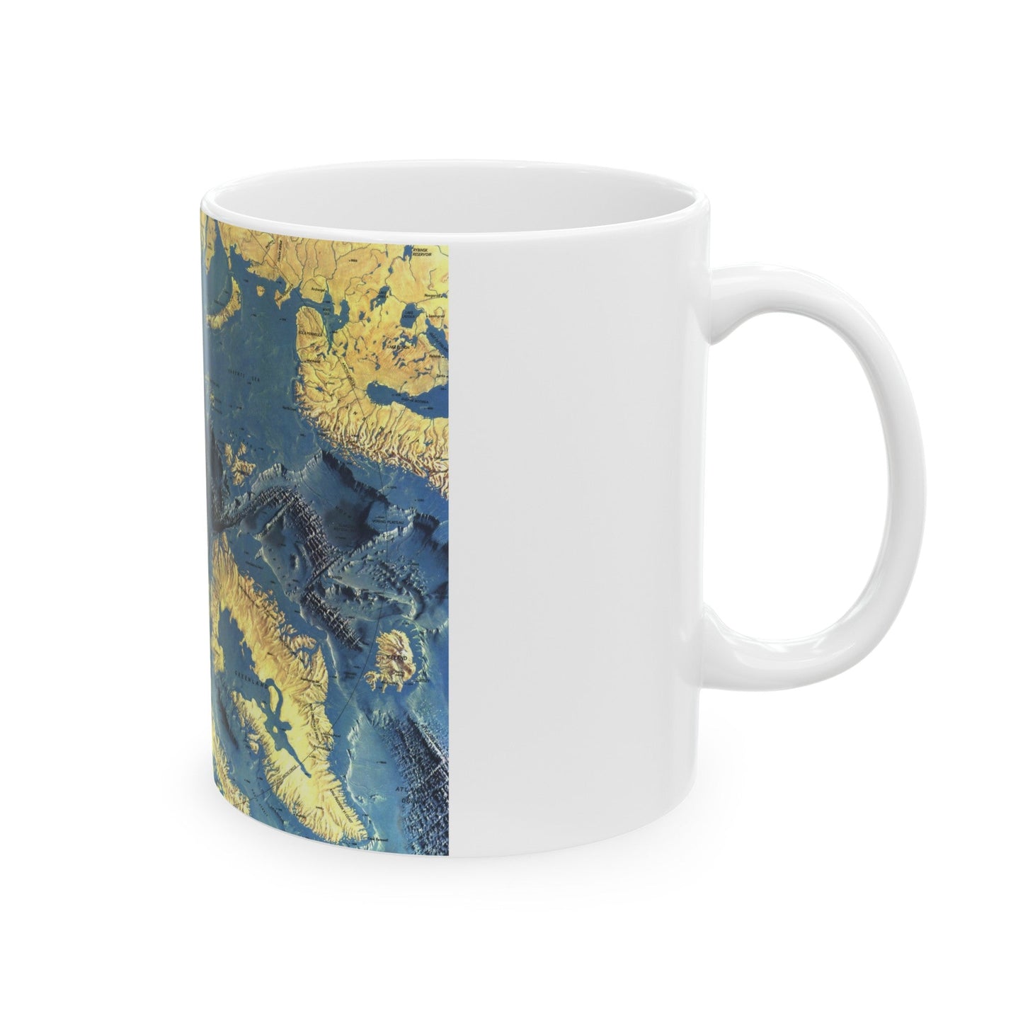 Arctic Ocean Floor (1971) (Map) White Coffee Mug-The Sticker Space