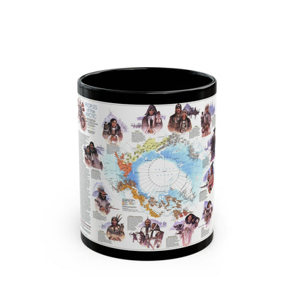 Arctic - Peoples of the (1983) (Map) Black Coffee Mug-11oz-The Sticker Space