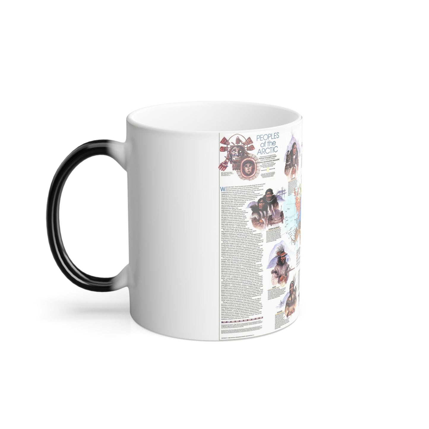 Arctic - Peoples of the (1983) (Map) Color Changing Mug 11oz-11oz-The Sticker Space