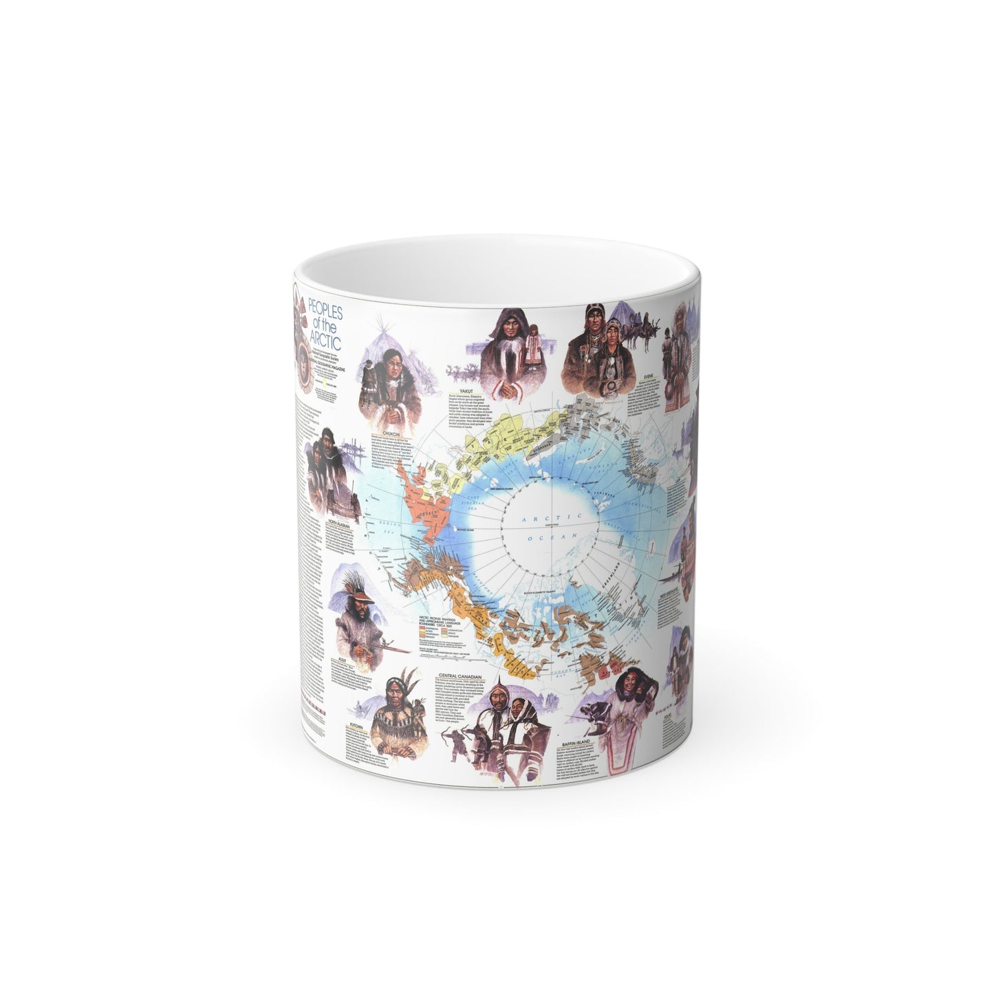 Arctic - Peoples of the (1983) (Map) Color Changing Mug 11oz-11oz-The Sticker Space