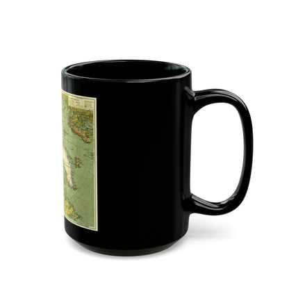 Arctic Regions (1925) (Map) Black Coffee Mug-The Sticker Space