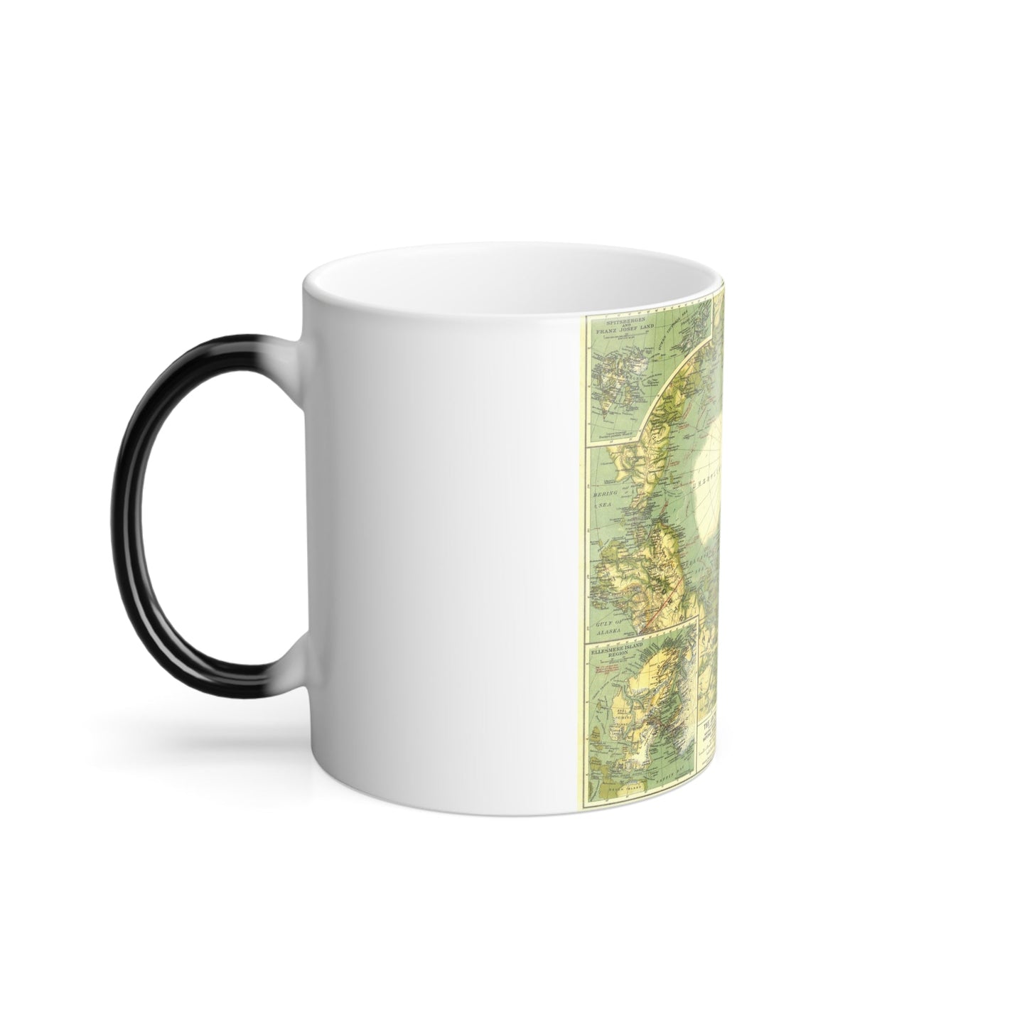 Arctic Regions (1925) (Map) Color Changing Mug 11oz-11oz-The Sticker Space