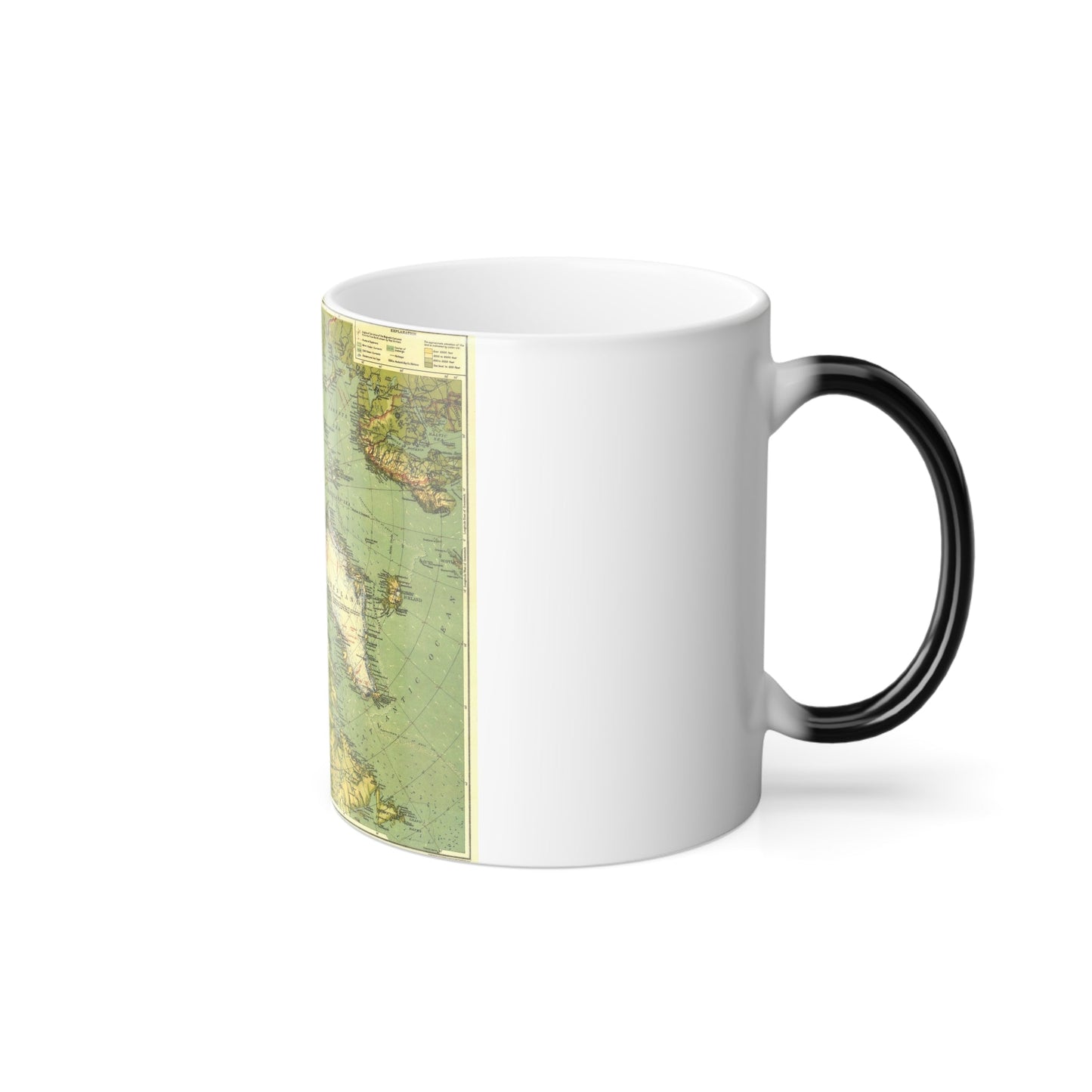 Arctic Regions (1925) (Map) Color Changing Mug 11oz-11oz-The Sticker Space