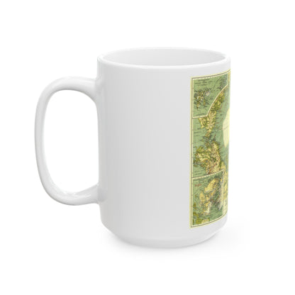 Arctic Regions (1925) (Map) White Coffee Mug-The Sticker Space