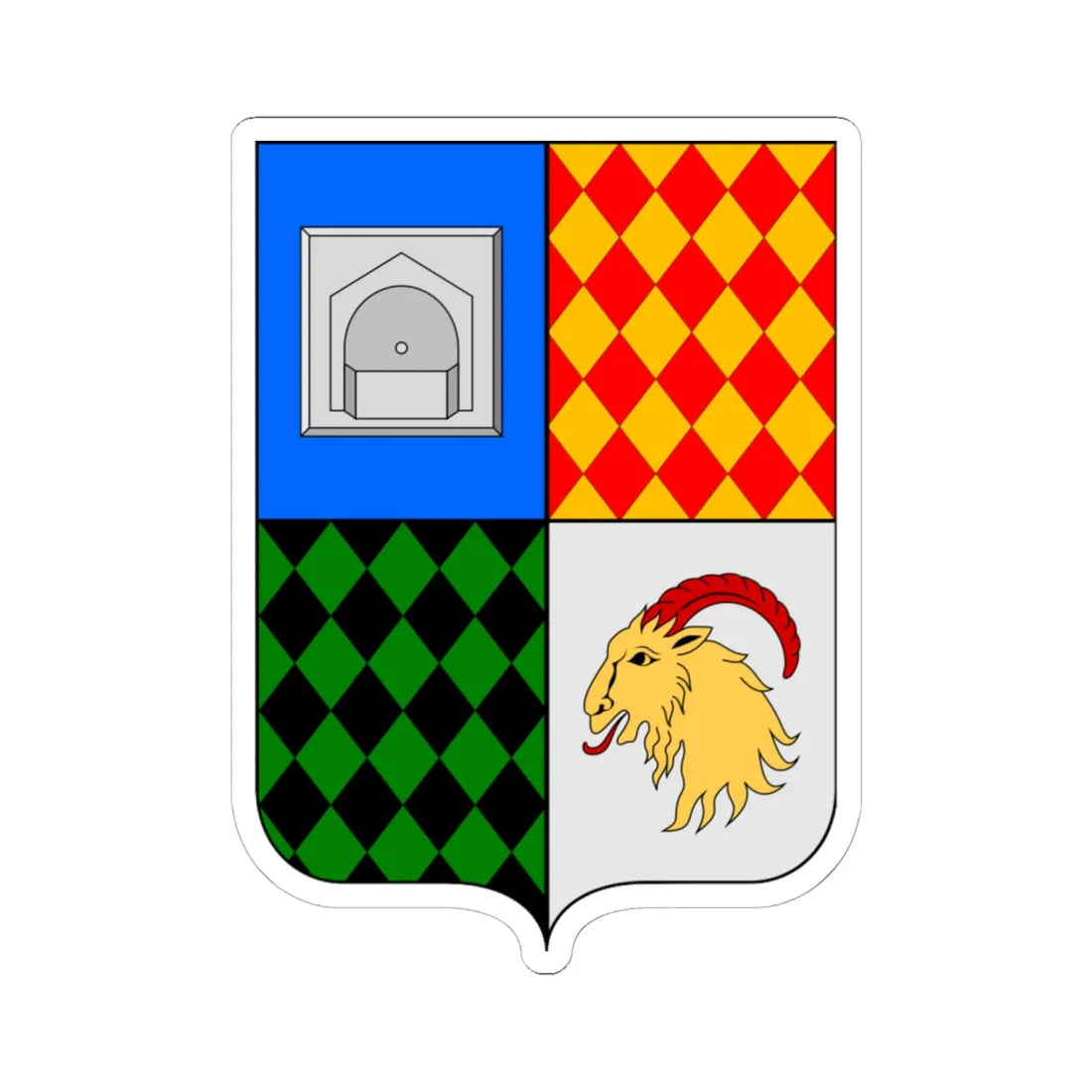 Arcumeggia-Stemma (Italy) (Coat of Arms) STICKER Vinyl Kiss-Cut Decal 6 Inch White - The Sticker Space