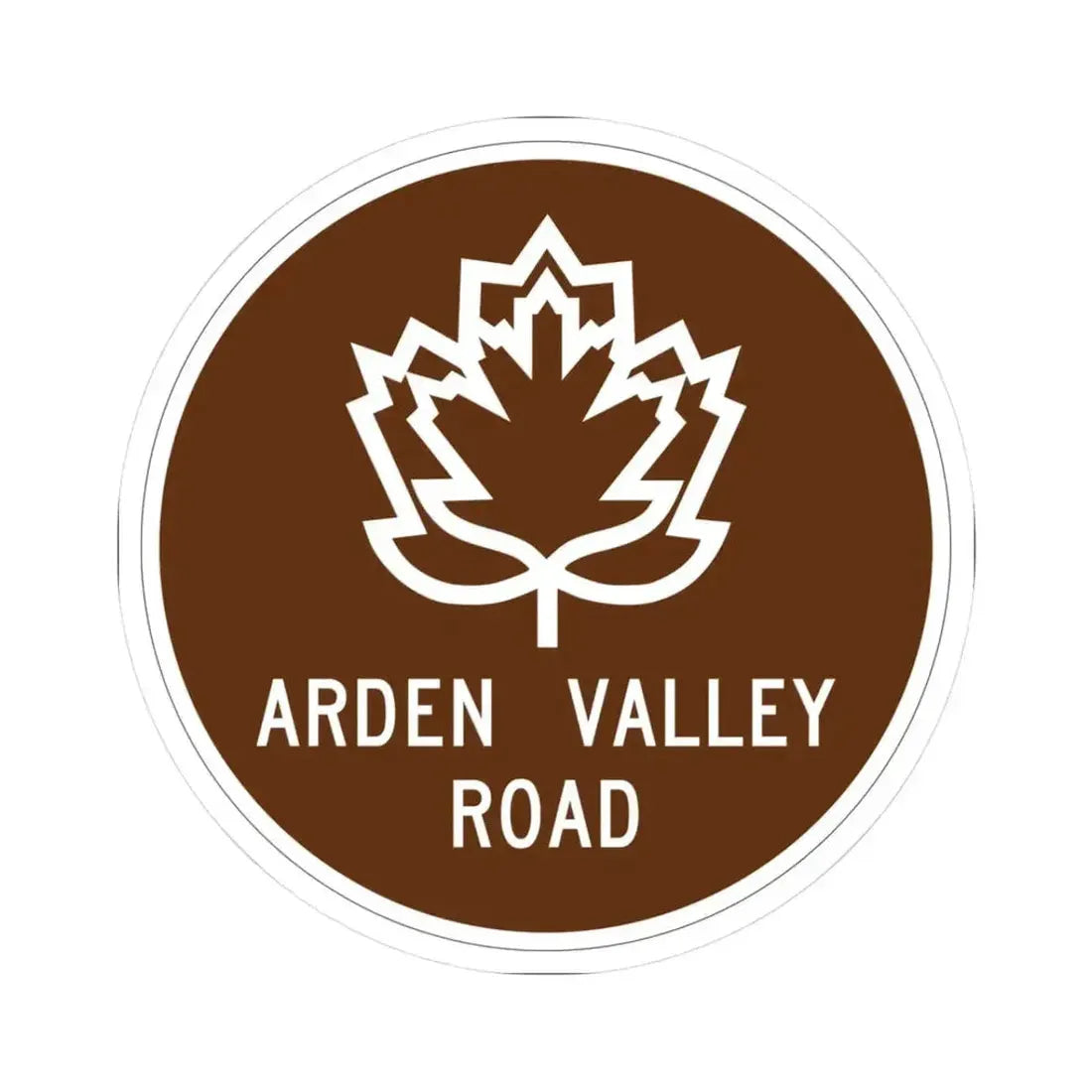 Arden Valley Road (New York) (Road Sign) STICKER Vinyl Kiss-Cut Decal 3 Inch White - The Sticker Space