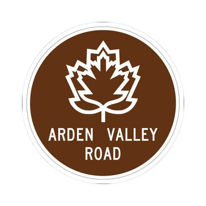 Arden Valley Road (New York) (Road Sign) STICKER Vinyl Kiss-Cut Decal 3 Inch White - The Sticker Space