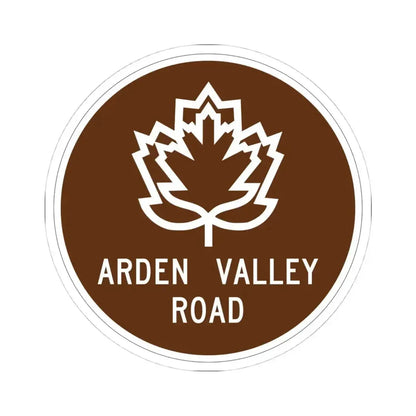Arden Valley Road (New York) (Road Sign) STICKER Vinyl Kiss-Cut Decal 4 Inch White - The Sticker Space