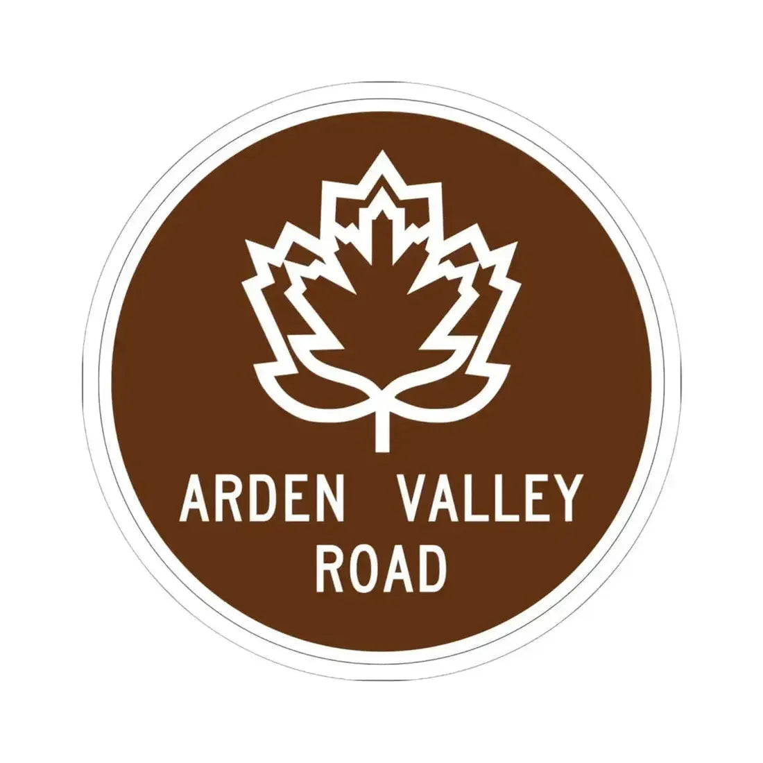 Arden Valley Road (New York) (Road Sign) STICKER Vinyl Kiss-Cut Decal 6 Inch White - The Sticker Space