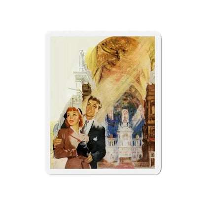 Are there Giant Frogs in your Future, 1953 (Magazine Illustration) Refrigerator Magnet 3 Inch Die-Cut - The Sticker Space