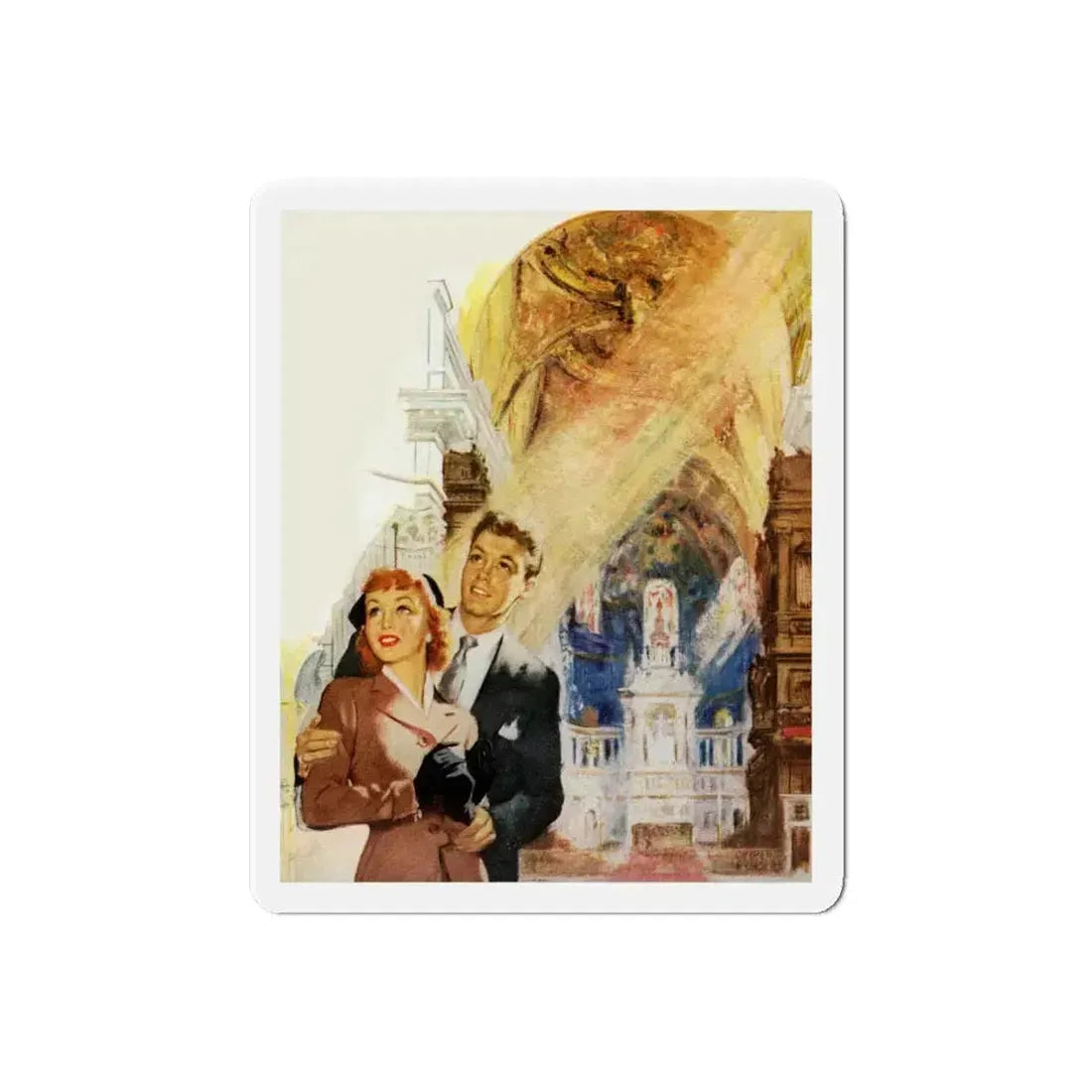 Are there Giant Frogs in your Future, 1953 (Magazine Illustration) Refrigerator Magnet 6 Inch Die-Cut - The Sticker Space