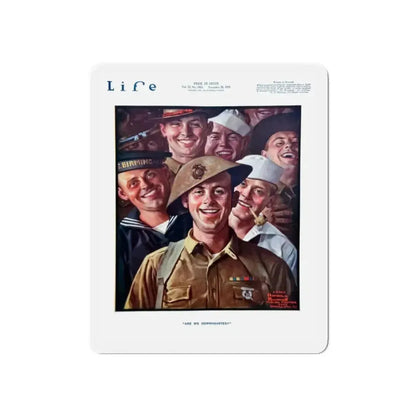Are We Downhearted, Life magazine, November 28, 1918 (Magazine Illustration) Refrigerator Magnet - The Sticker Space