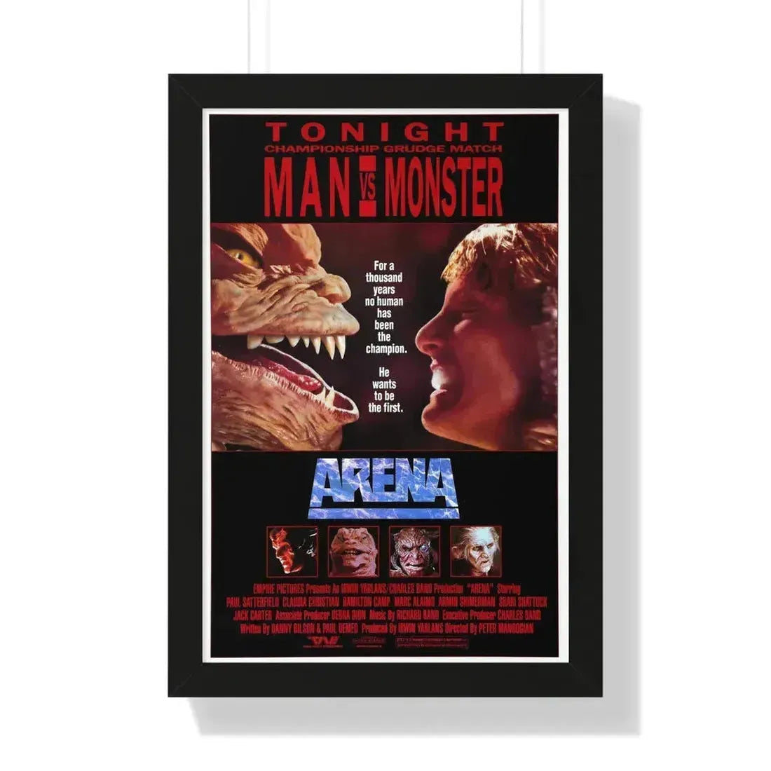 ARENA 1989 - Framed Movie Poster 16″ x 24″ Black - The Sticker Space