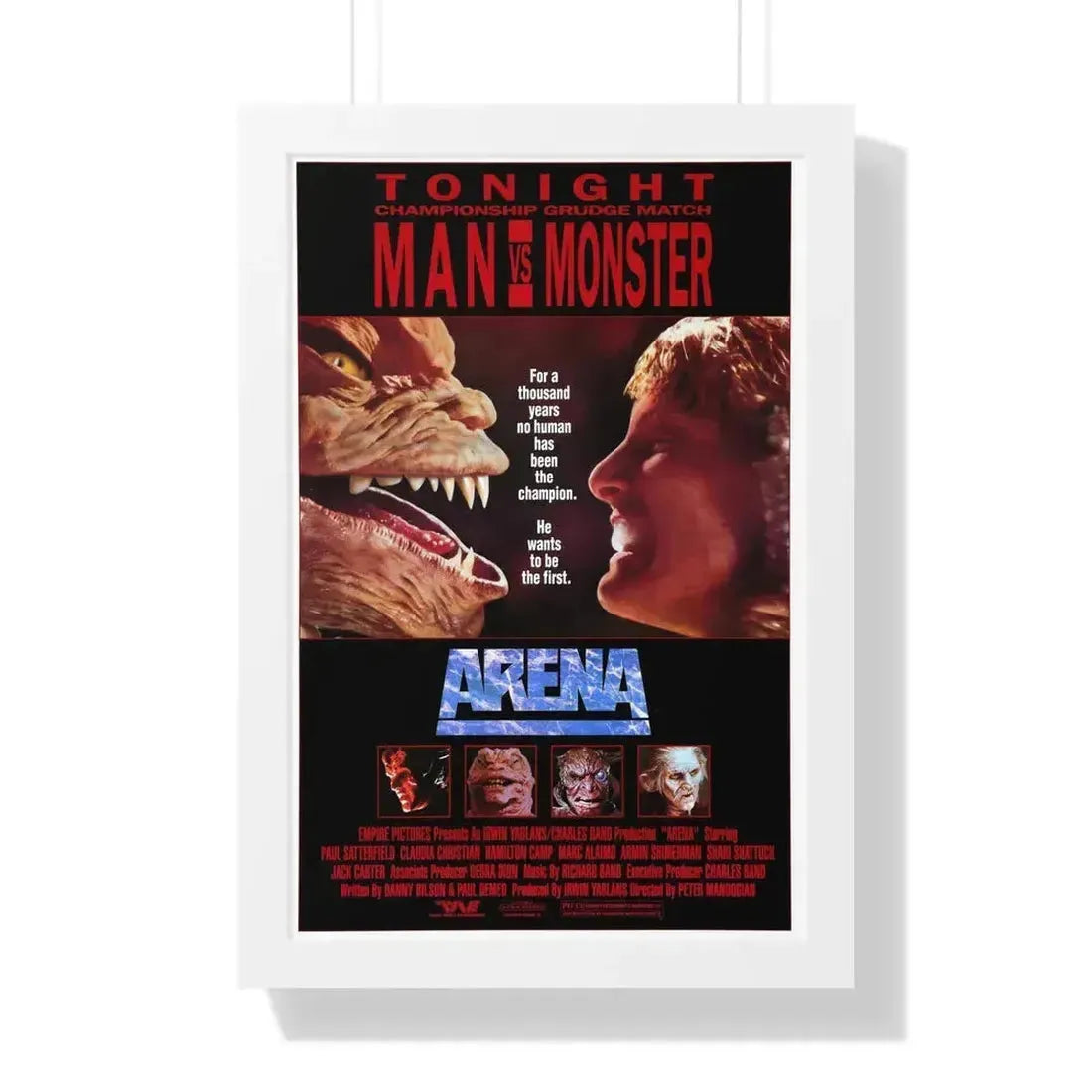ARENA 1989 - Framed Movie Poster 16″ x 24″ White - The Sticker Space