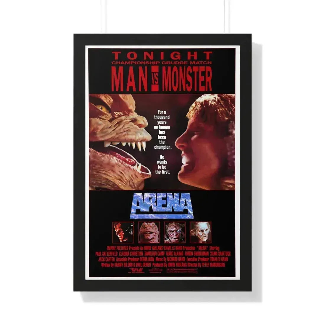 ARENA 1989 - Framed Movie Poster 20" x 30" Black - The Sticker Space