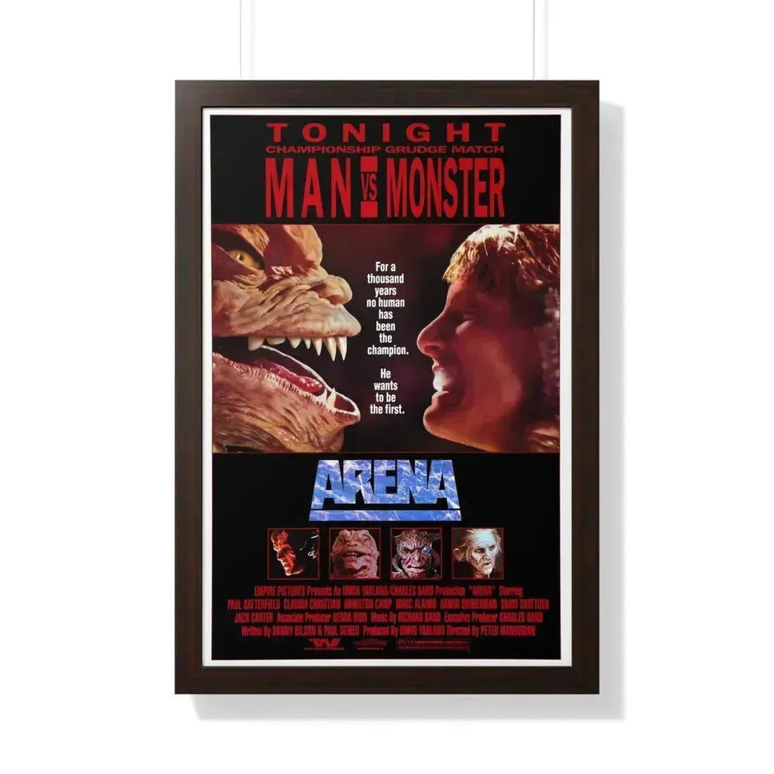 ARENA 1989 - Framed Movie Poster 20" x 30" Walnut - The Sticker Space