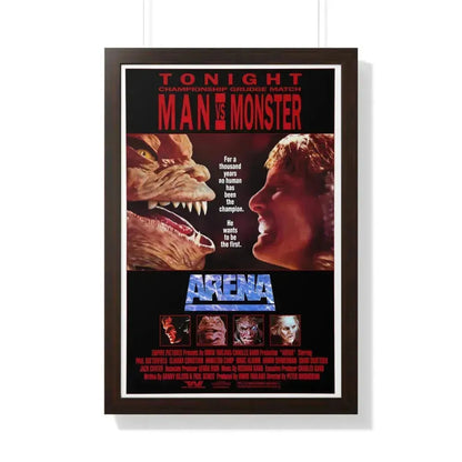 ARENA 1989 - Framed Movie Poster 20" x 30" Walnut - The Sticker Space