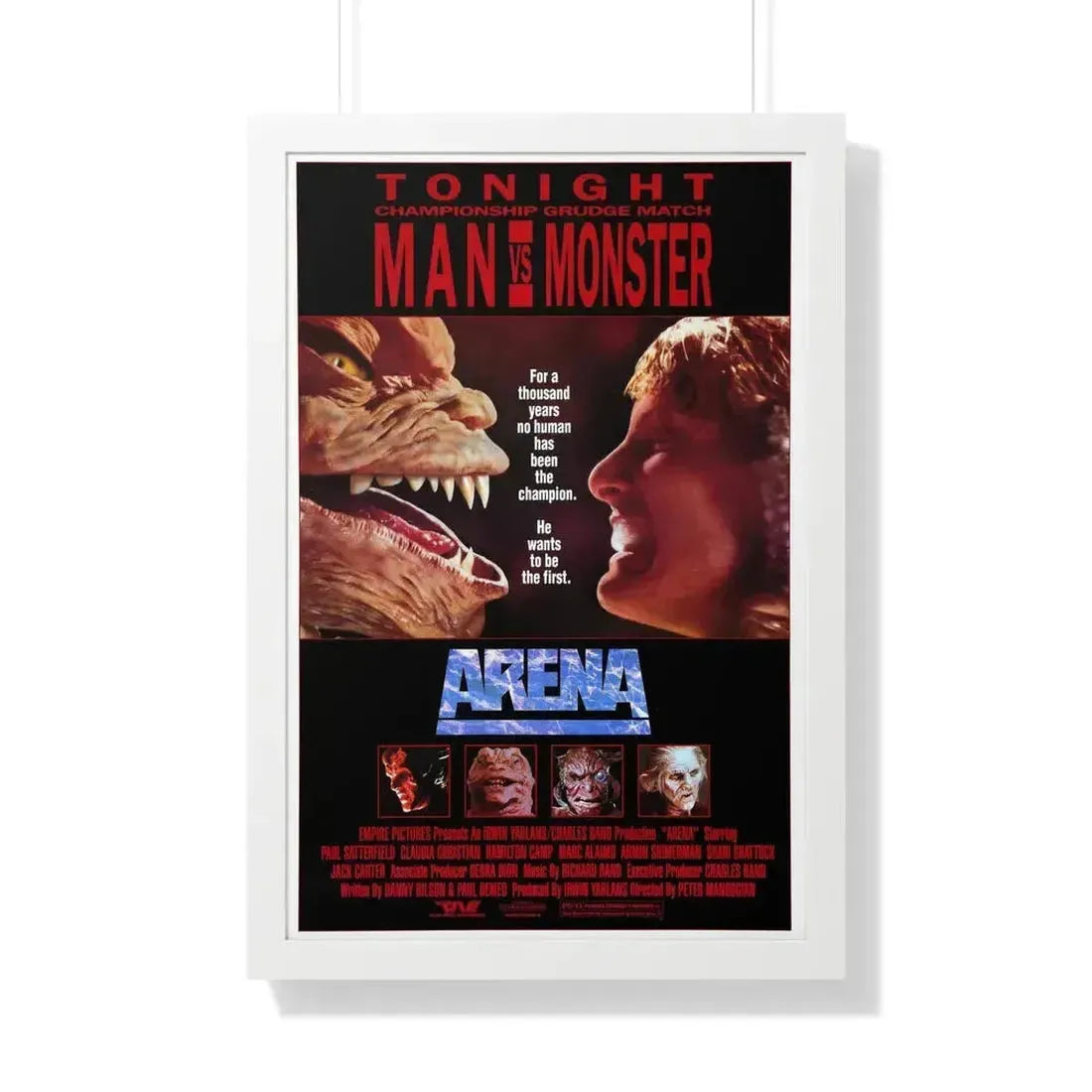 ARENA 1989 - Framed Movie Poster 20" x 30" White - The Sticker Space