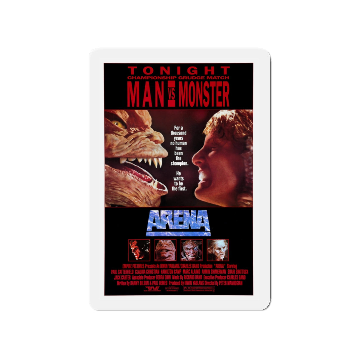 ARENA 1989 Movie Poster - Die-Cut Magnet-3" x 3"-The Sticker Space