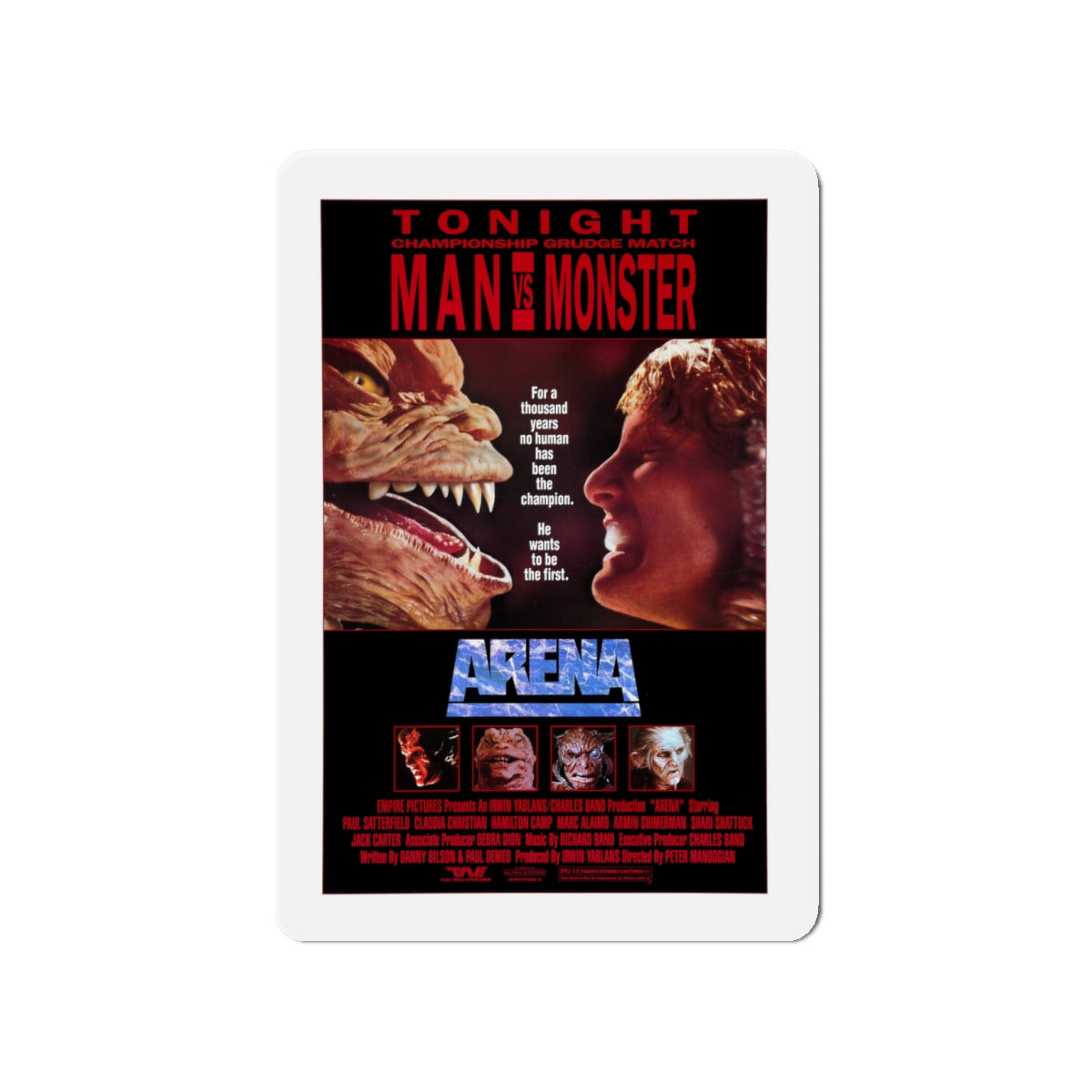 ARENA 1989 Movie Poster - Die-Cut Magnet-4" x 4"-The Sticker Space