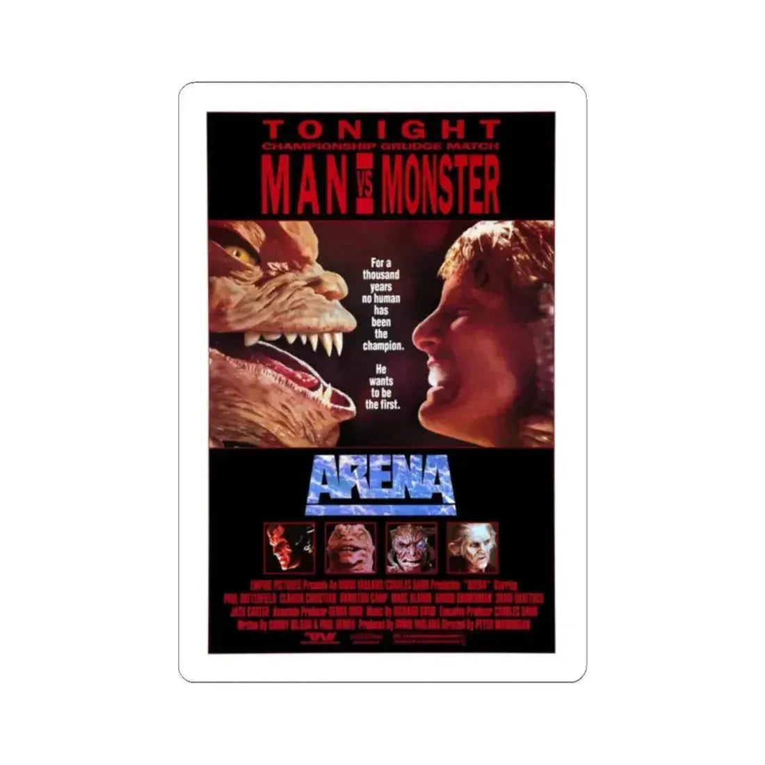 ARENA 1989 Movie Poster - STICKER Vinyl Kiss-Cut Decal 2 Inch White - The Sticker Space