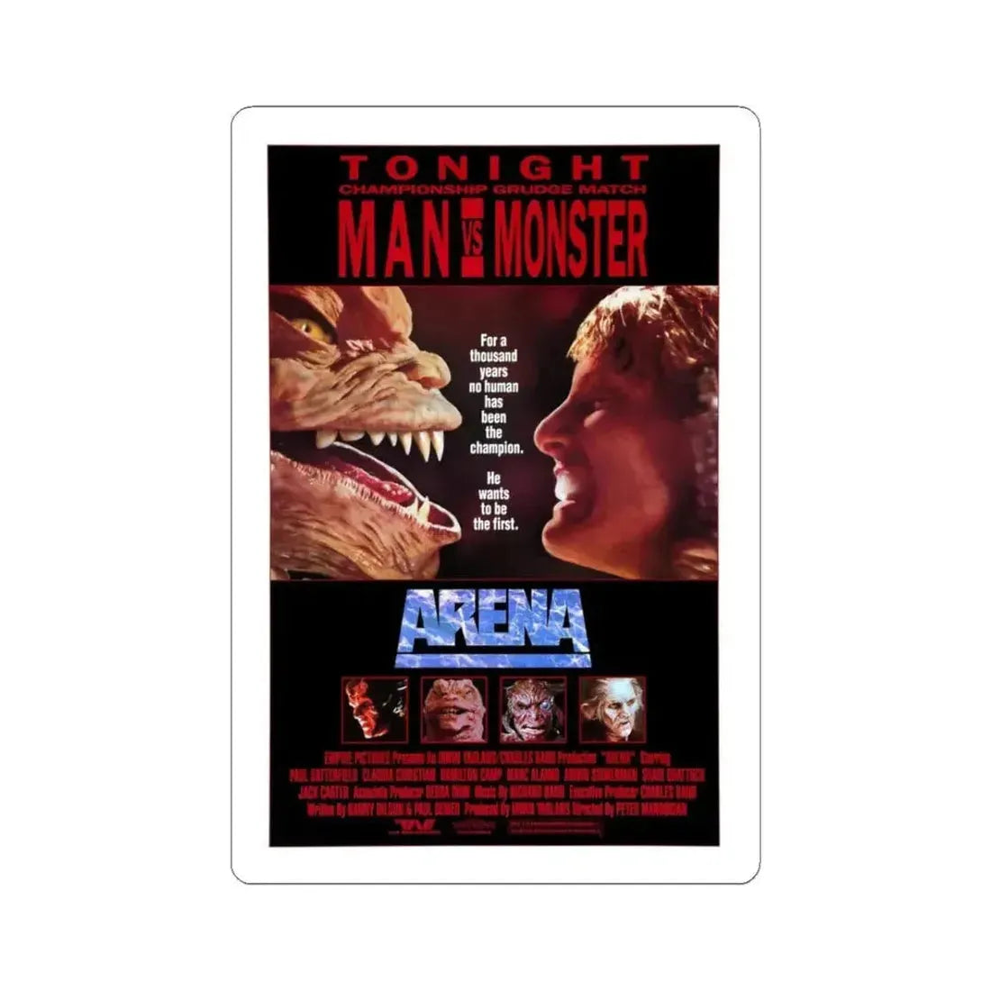 ARENA 1989 Movie Poster - STICKER Vinyl Kiss-Cut Decal 3 Inch White - The Sticker Space