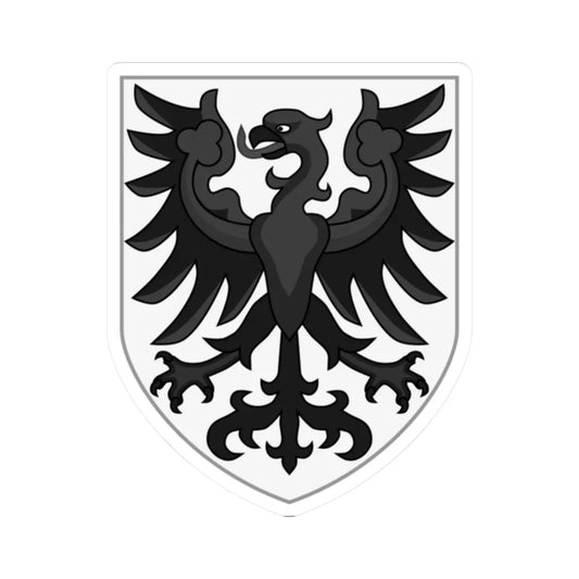 Argent an eagle sable (Luxembourg) (Coat of Arms) STICKER Vinyl Kiss-Cut Decal 2 Inch White - The Sticker Space