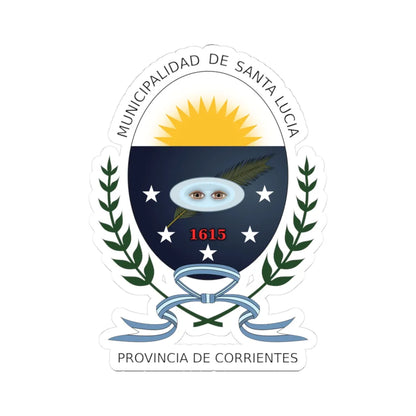 Argentina corrientes santalucia (Argentina) (Coat of Arms) STICKER Vinyl Kiss-Cut Decal 3 Inch White - The Sticker Space