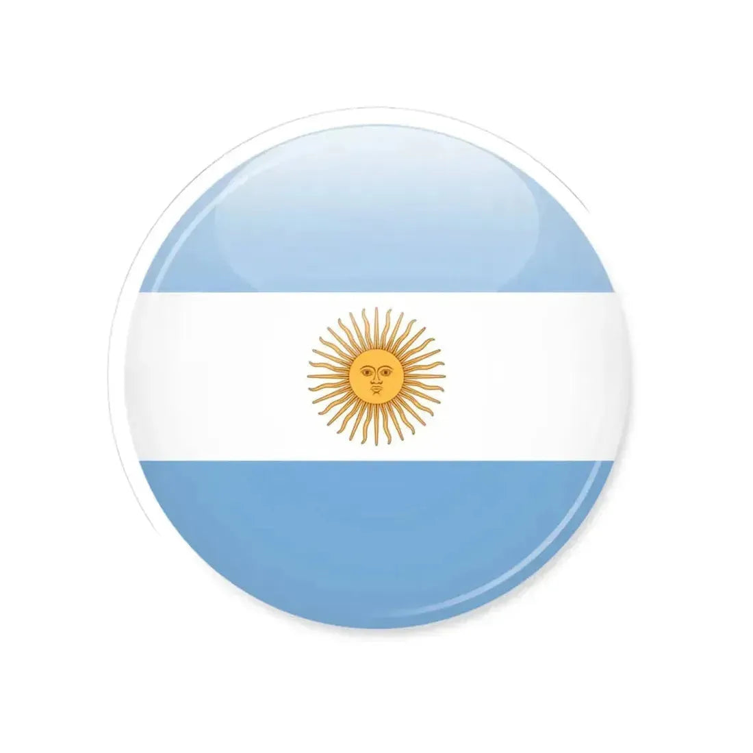 Argentina flag icon (Argentina) STICKER Vinyl Kiss-Cut Decal 3 Inch White - The Sticker Space