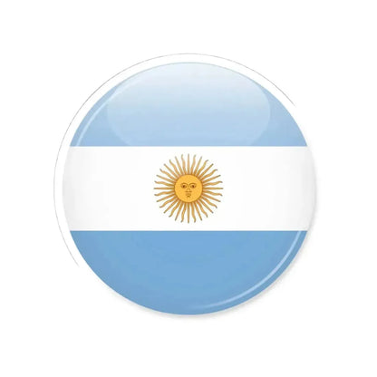 Argentina flag icon (Argentina) STICKER Vinyl Kiss-Cut Decal 4 Inch White - The Sticker Space