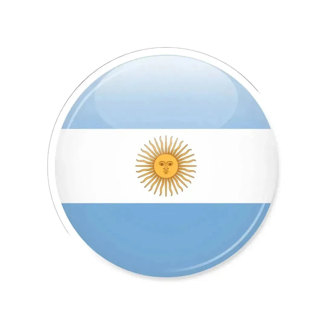 Argentina flag icon (Argentina) STICKER Vinyl Kiss-Cut Decal 6 Inch White - The Sticker Space