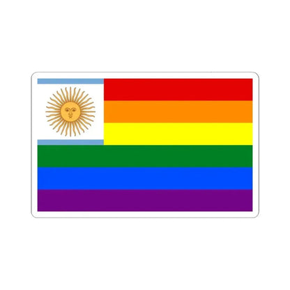 Argentina Gay flag (Argentina) STICKER Vinyl Kiss-Cut Decal 3 Inch White - The Sticker Space