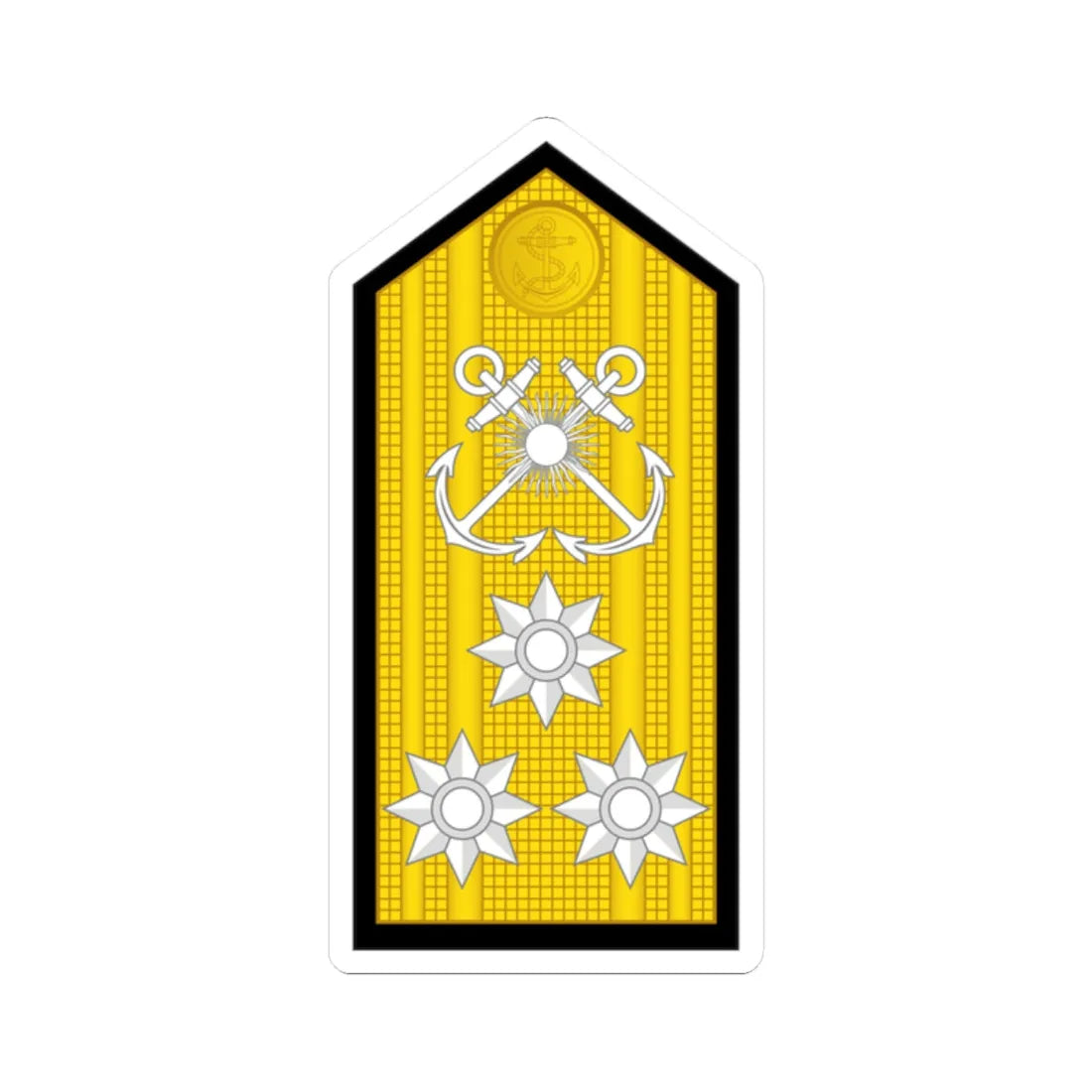 Argentina Navy OF 8 (Argentina) (Military Rank) STICKER Vinyl Kiss-Cut Decal 2 Inch White - The Sticker Space