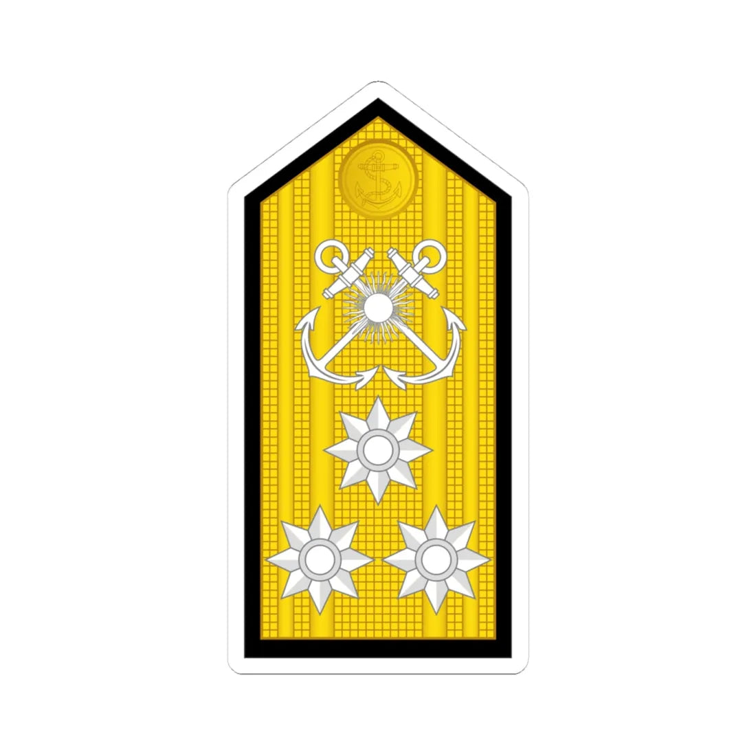 Argentina Navy OF 8 (Argentina) (Military Rank) STICKER Vinyl Kiss-Cut Decal 4 Inch White - The Sticker Space