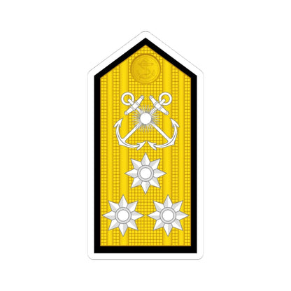 Argentina Navy OF 8 (Argentina) (Military Rank) STICKER Vinyl Kiss-Cut Decal 4 Inch White - The Sticker Space