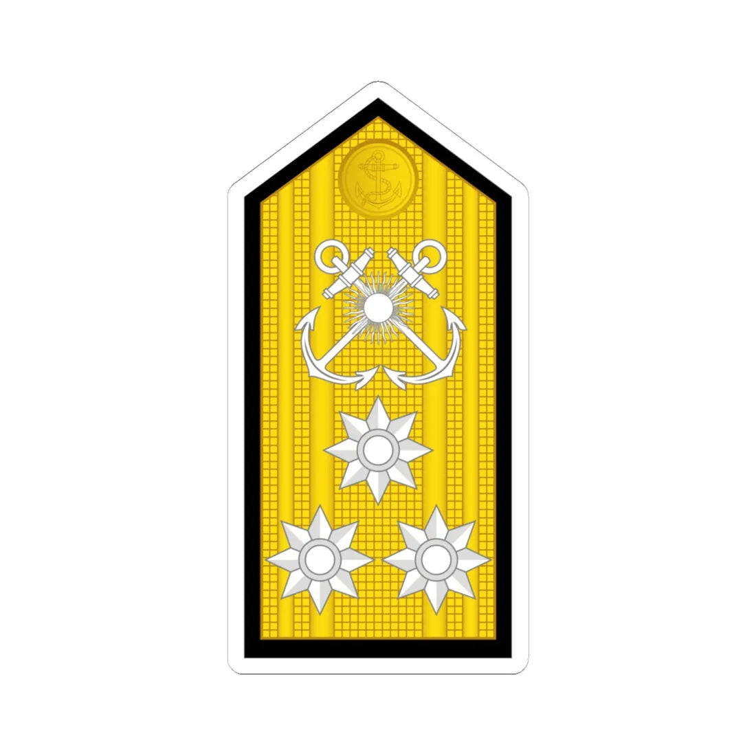 Argentina Navy OF 8 (Argentina) (Military Rank) STICKER Vinyl Kiss-Cut Decal 6 Inch White - The Sticker Space