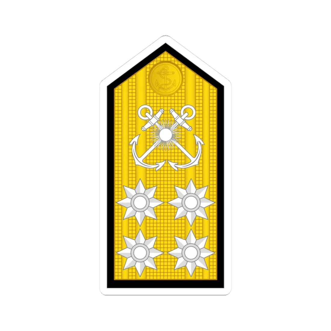 Argentina Navy OF 9 (Argentina) (Military Rank) STICKER Vinyl Kiss-Cut Decal 3 Inch White - The Sticker Space