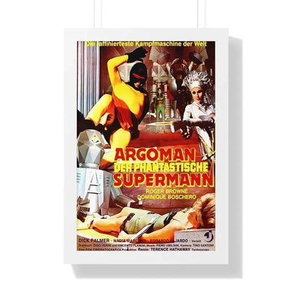 ARGOMAN THE FANTASTIC SUPERMAN 1967 - Framed Movie Poster 16″ x 24″ White - The Sticker Space