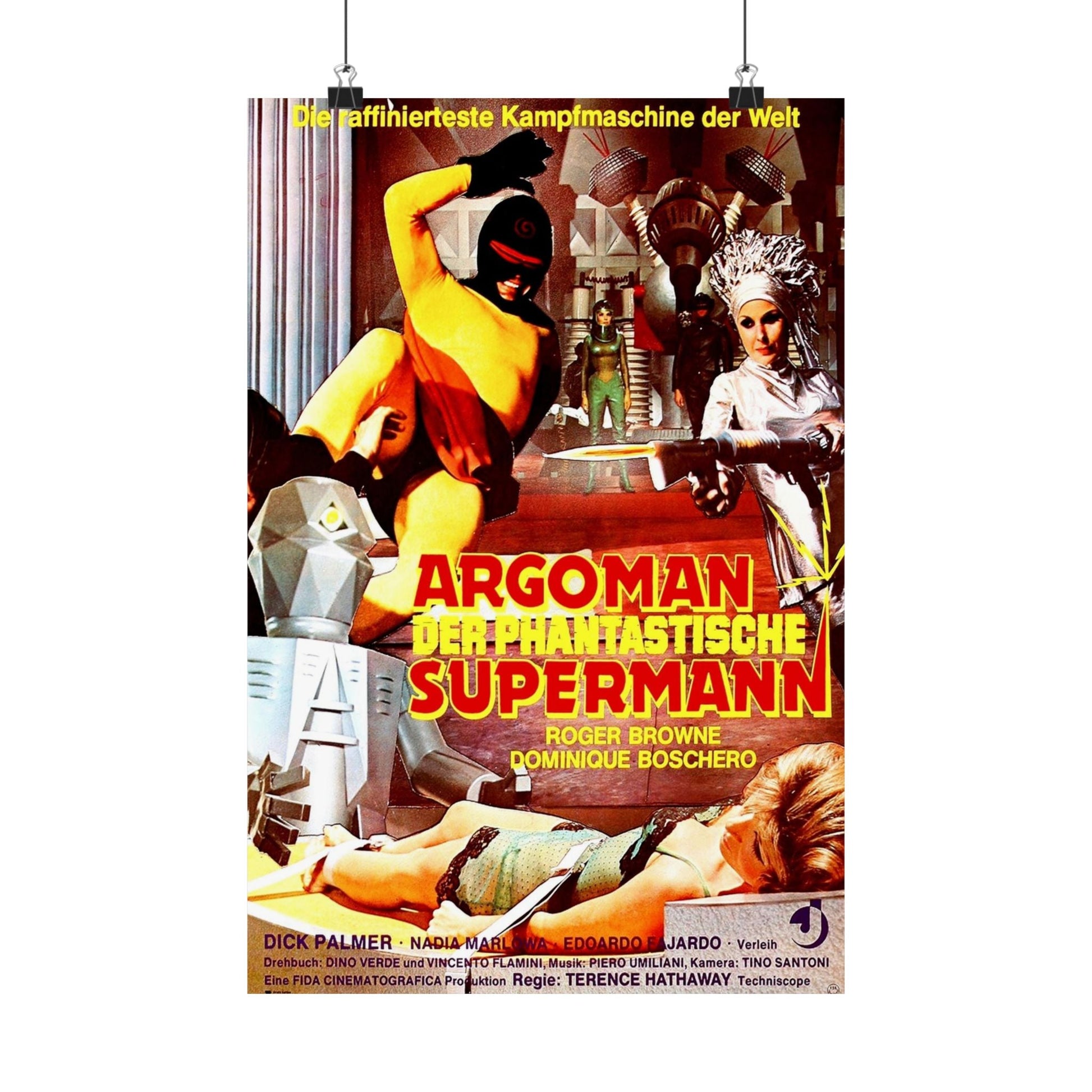 ARGOMAN THE FANTASTIC SUPERMAN 1967 - Paper Movie Poster-12″ x 18″-The Sticker Space