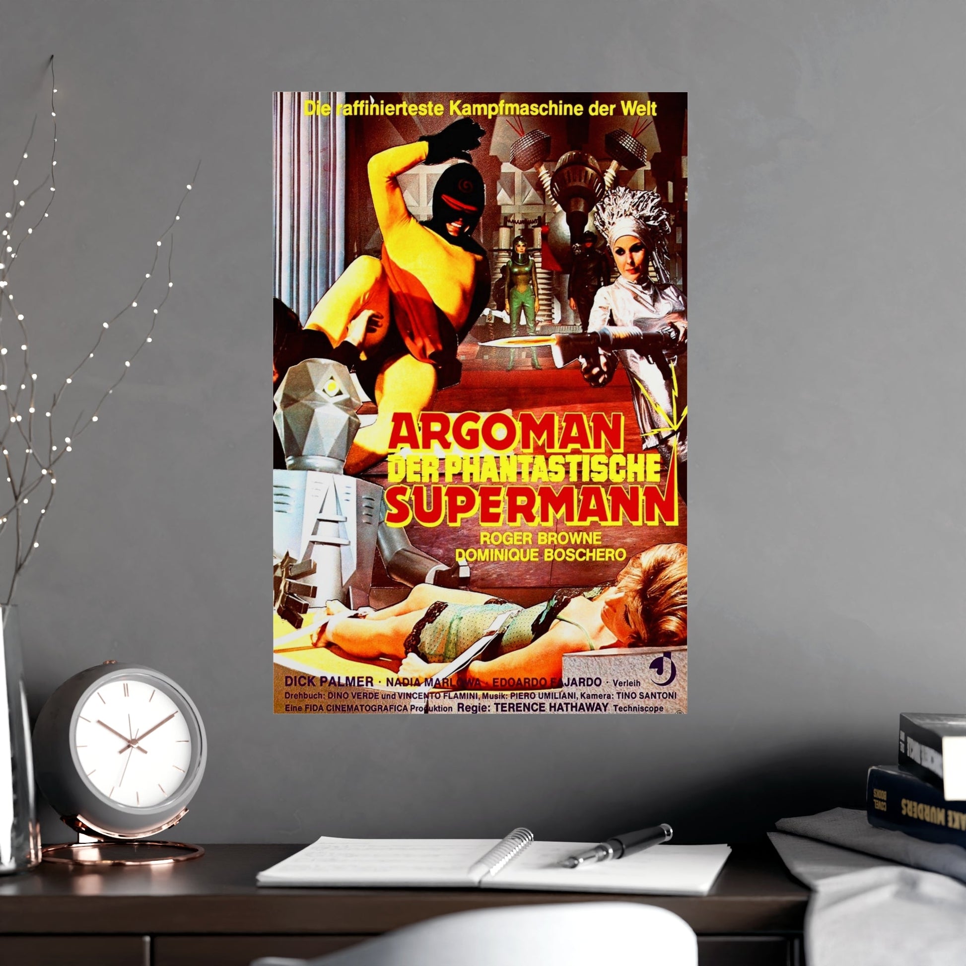 ARGOMAN THE FANTASTIC SUPERMAN 1967 - Paper Movie Poster-The Sticker Space